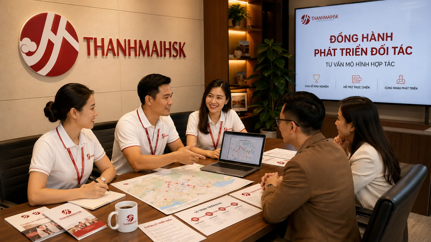 Nhân sự THANHMAIHSK tư vấn chi tiết mô hình nhượng quyền cho đối tác